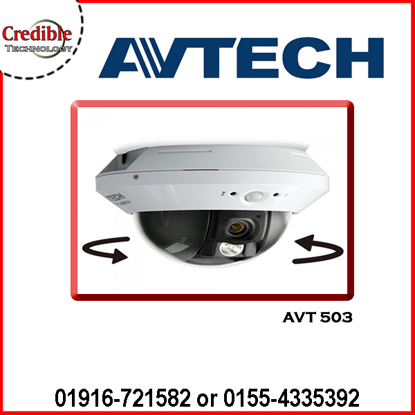 AVT503 HD CCTV Motorized Pan IR Dome Camera