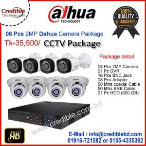 8 Pc DAHUA Camera Package Price